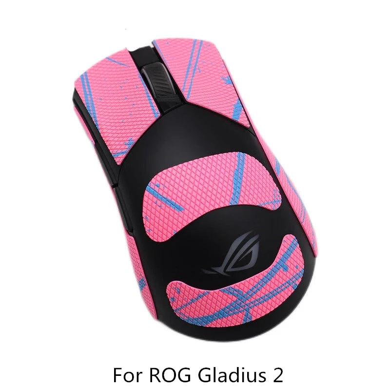 autocollants antiderapants noirs motif geometrique souris gaming rog gladius deux trois