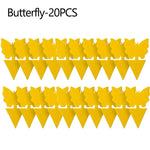 pièges insectes adhésifs papillon jaune moderne protection jardin 13x8cm abeilles mouches moustiques fourmis