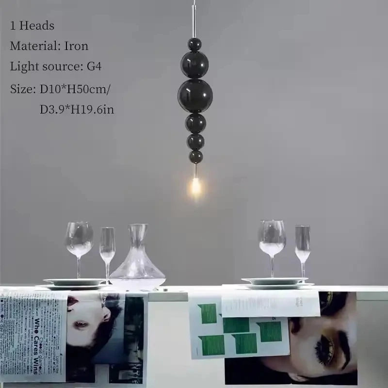 lustre contemporain noir blanc boules sphériques interrupteur bouton haute certification sécurité