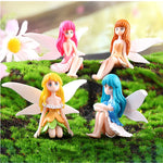 figurines fées décoratives dessin animé nouvelles années couleurs pastel vêtements ailes cheveux