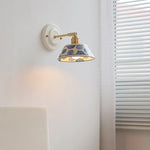 lampe murale fleurs bleues blanc doré LED classique vis fixation 4W max 60W