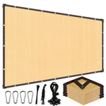 toile d'ombrage noire maille fine anneaux cordes jardin terrasse patio extérieur