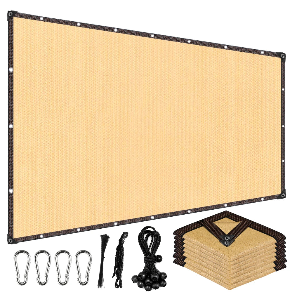 toile d'ombrage noire maille fine anneaux cordes jardin terrasse patio extérieur