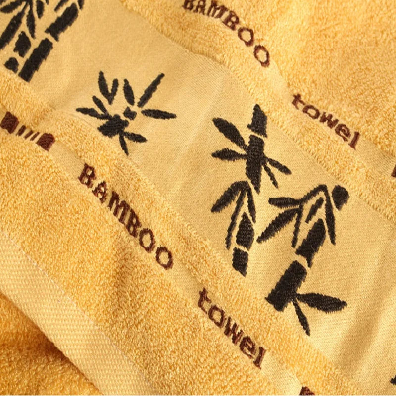 serviettes bain fibre bambou absorption rapide séchage rapide motif lettre moderne orange vert blanc