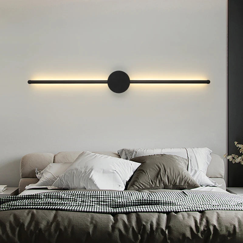 appliques murales modernes led noir minimaliste éclairage chambre salon entrée étude cuisine