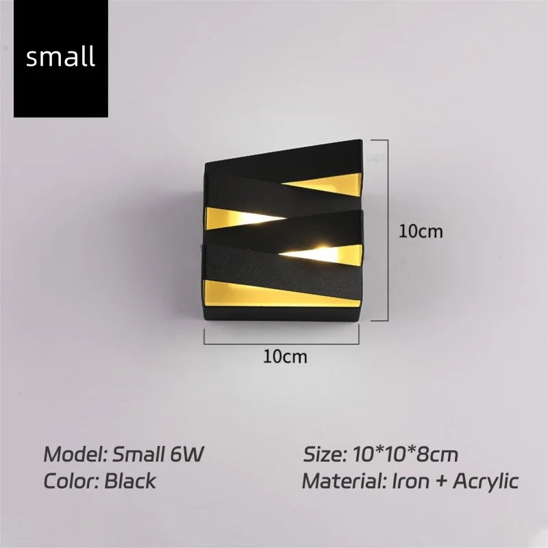 applique murale led moderne noir blanc ip65 2492000lm 85265v minimalisteextérieurintérieur