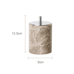 ensemble bain marbre moderne distributeur savon boîte mouchoirs pot crème dentifrice plateau oval brosse