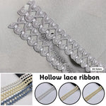ruban dentelle intégrées largeur 3cm couleurs argent doré classique élégant opaque polyester écologique élastique