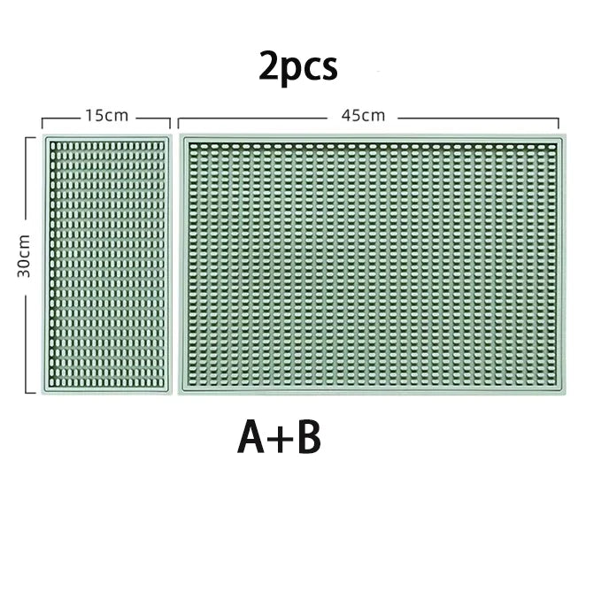tapis bar silicone moderne vert points réguliers facile nettoyer respectueux environnement 15cm 30cm 45cm