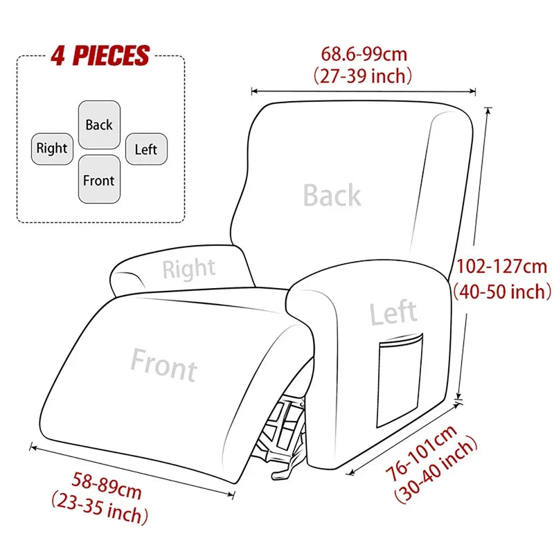 housses fauteuil inclinable jacquard beige motif géométrique moderne fixation pièces polyestère lavable automne hiver