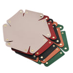 coasters cuir pliables multi usages modernes rose pâle rouge noir vert gris orange dorés