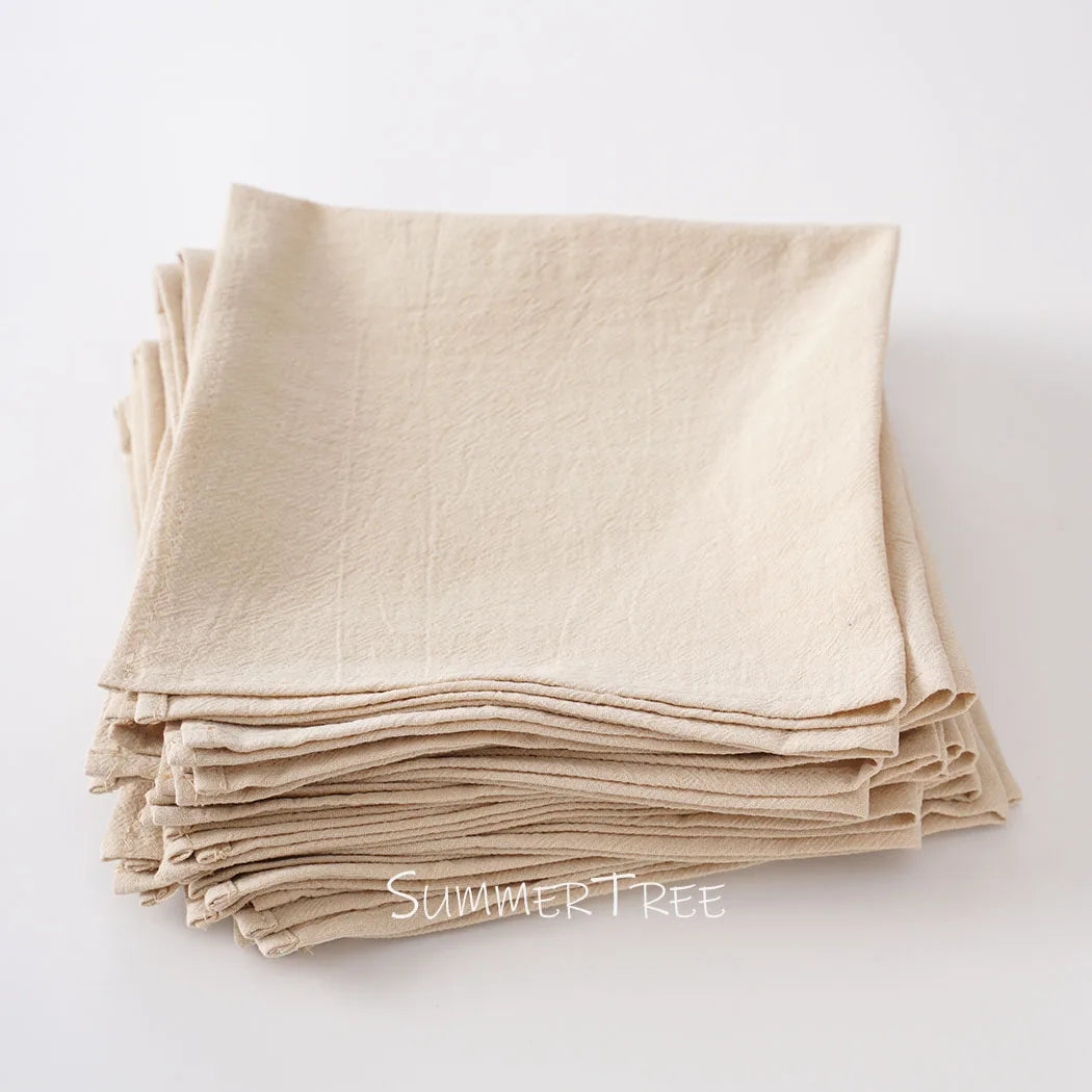 serviettes coton rose pâle minimaliste 40x40cm réutilisables table maison party