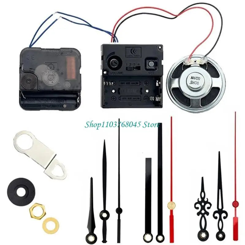 kit montre mécanique noir blanc doré aiguilles boîtier batteries instructions classique