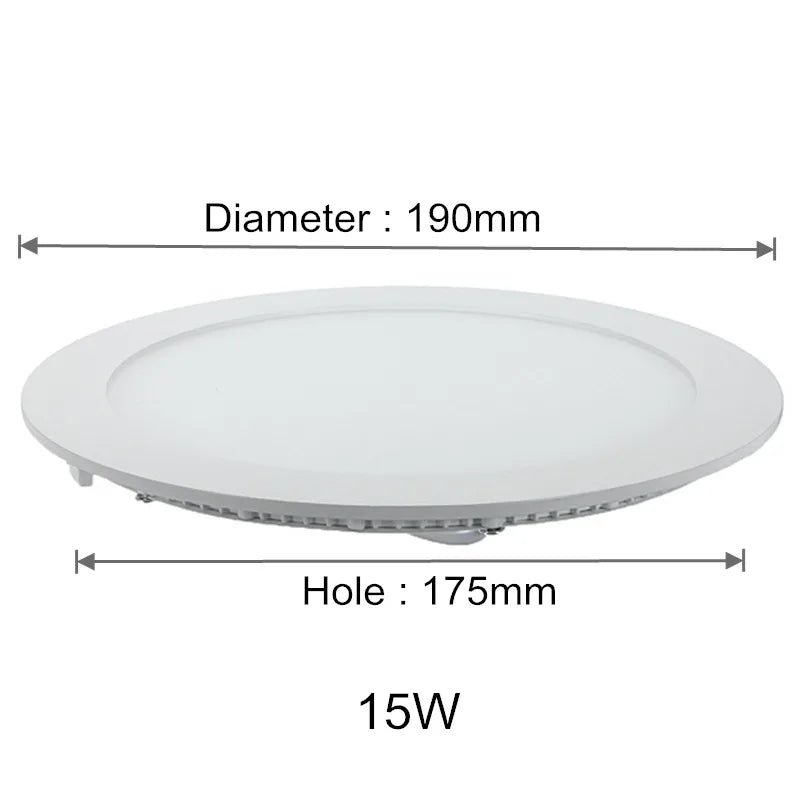 plafonnier led rond encastré moderne blanc aluminium dimmable transformateur intérieur maison