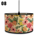 abat jour vintage bambou imprimé floral boho chic décoration maison art déco