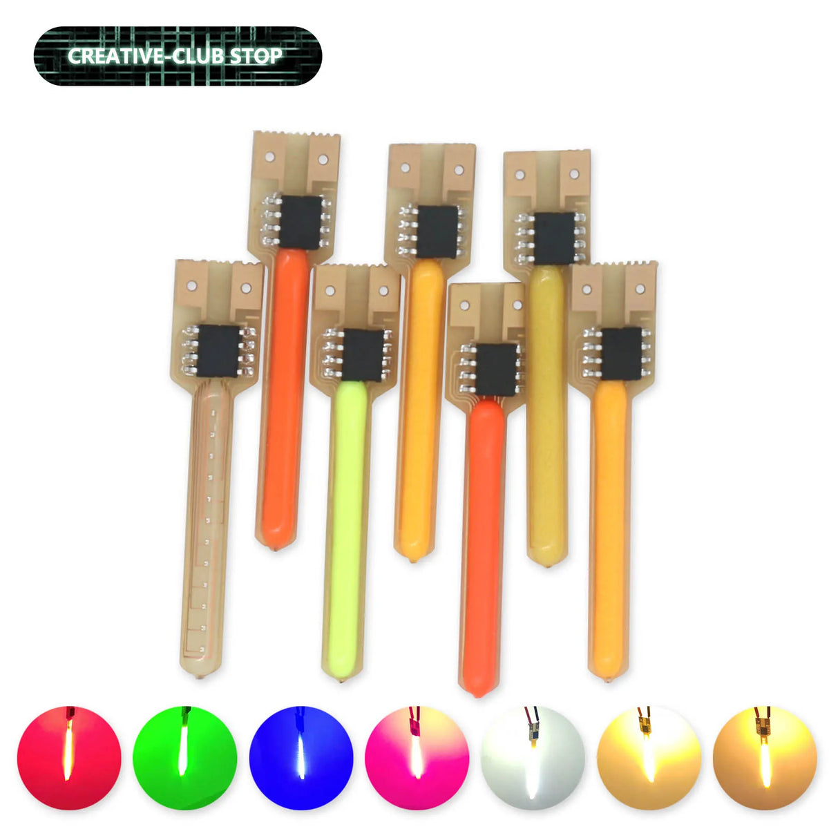 led 40mm vert orange jaune rose blanc bleu adhésif câbles connecteurs modernes
