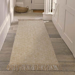 tapis polyester chenille beige motif moderne antidérapant intérieur salle bain porte