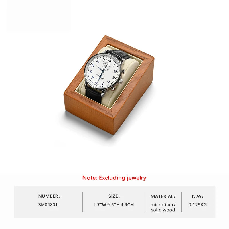 présentoir montres bois intérieur velours portable classique anniversaire voyage festival domestique