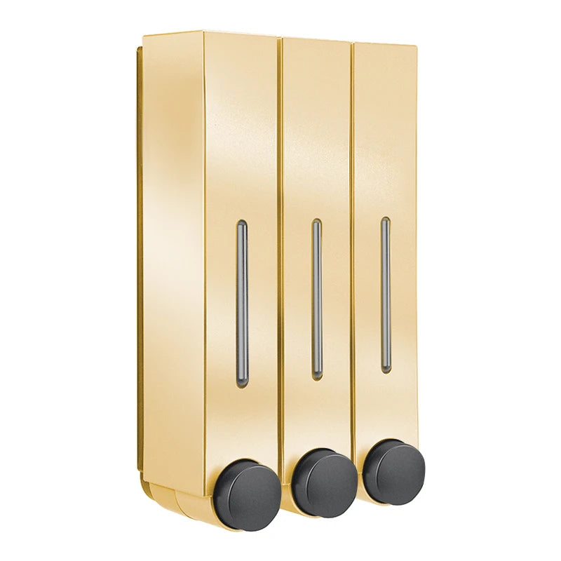 distributeur savon main noir moderne adhésif bouchons remplissage liquide salle bain chambre cuisine