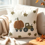 taies d'oreiller automnales citrouille feuilles érable rustique velours polyester non toxique respectueux environnement decoration