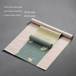 serviette table classique feuilles d'érable dorées vert foncé beige marron traditionnelle tasses thé plateau
