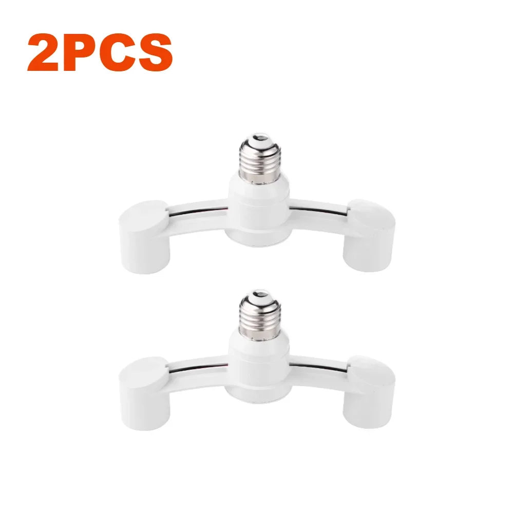 adaptateur lampe e27 blanc moderne base lumiere plastique fixations invisibles deux pieces