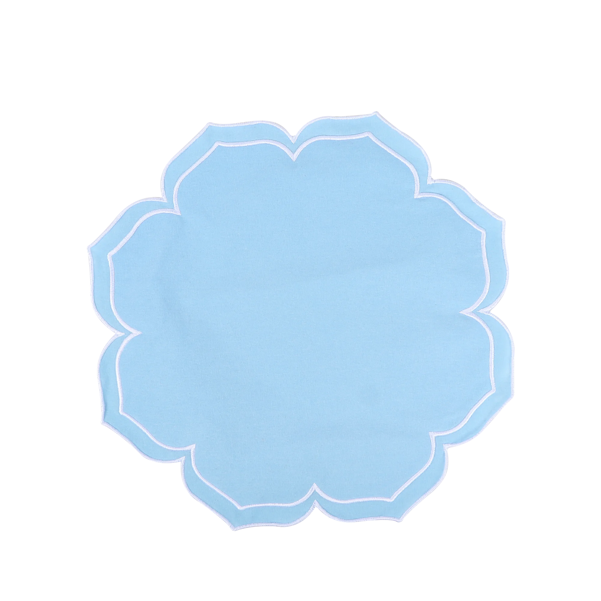 serviette table coton brodée bordure ondulée moderne décoration banquet mariage