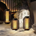 lanterne extérieure marron foncé minimaliste ip55 led alliage abs moderne éclairage paysagerextérieur figure solide