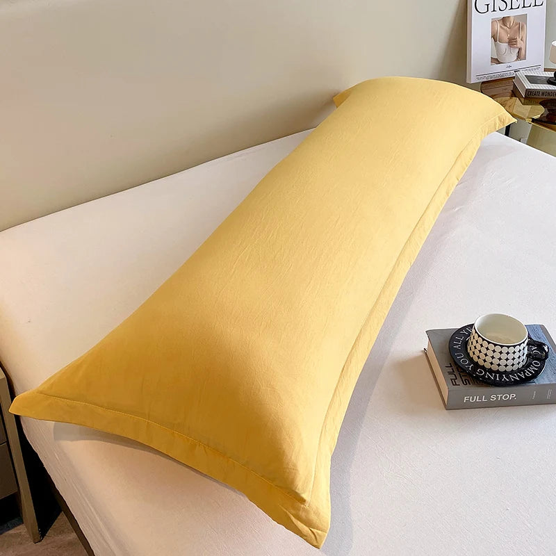 housse coussin polyester solide moderne 48x120cm blanc gris jaune orange
