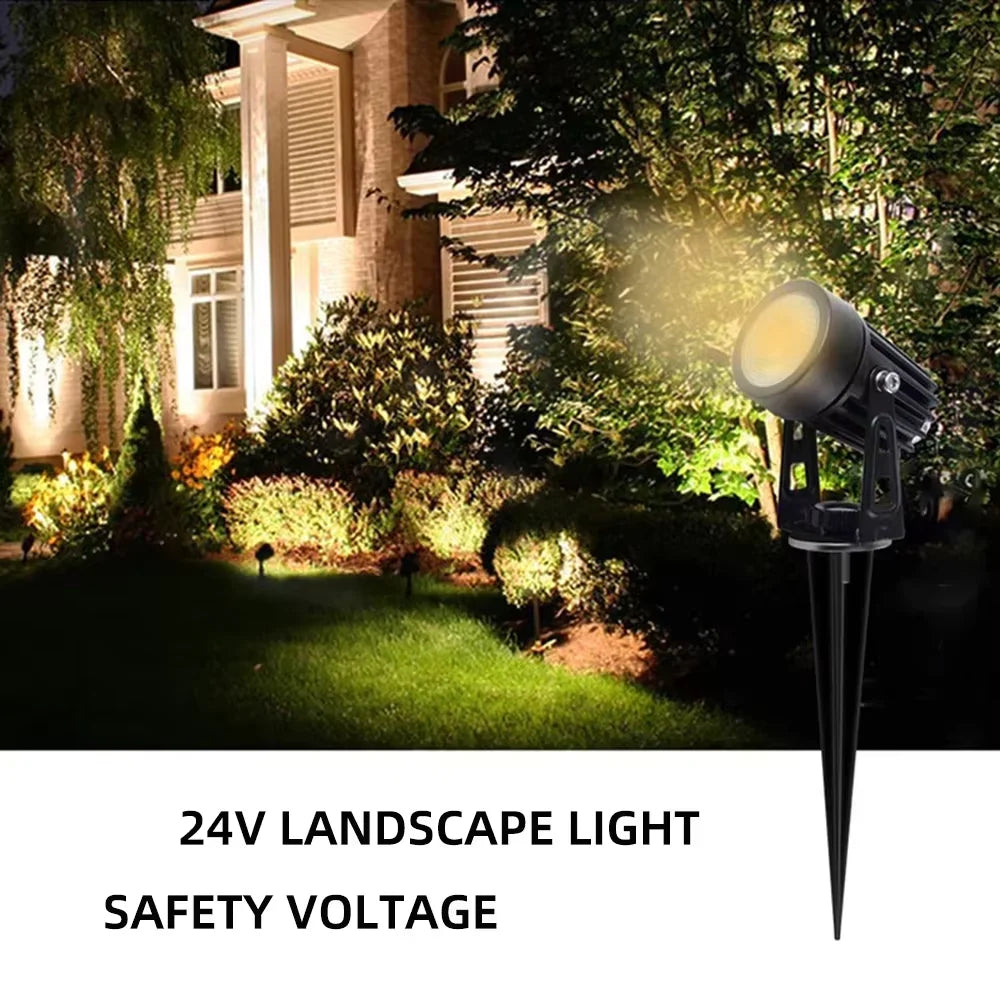 spots led paysagistes noirs modernes 12 tringle adaptableextérieur sécurité ip65 étanche