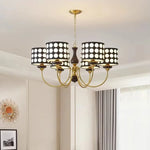 lustre moderne élégant pois doré noir suspension salon restaurant led câbles trois têtes