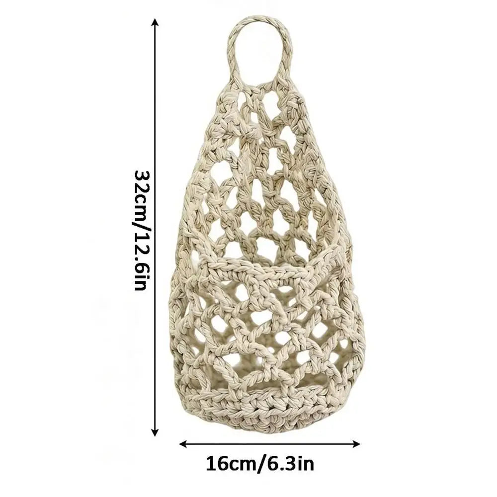 panier suspendu boho panier crocheté motifs géométriques plante intérieur décoration chambre salon