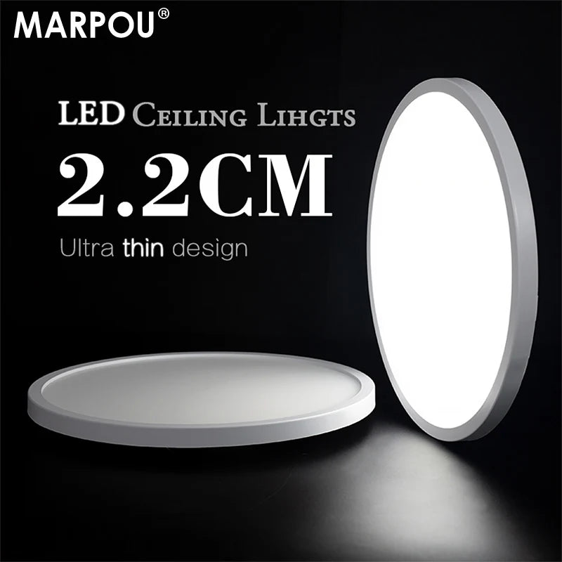 plaque lumière led blanc moderne minimaliste 24w 18w 13w 9w