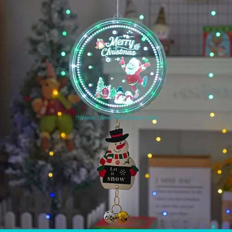 décoration noël motif bonhomme neige clochette pince mèche let it snow merry christmas festive