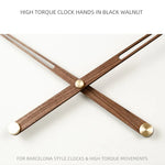 horloge murale aiguille bois naturel moderne minimaliste marron doré quartz salon
