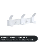 porte serviettes mural blanc moderne crochets cordons rangement salle bain minimaliste