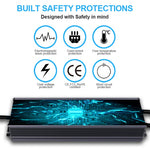 alimentation électrique led 12v 24v 60w 100w 150w 200w ip67 waterproof moderne