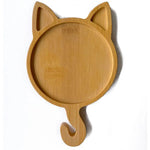 assiettes bambou naturel moderne rayures horizontales différents animaux fleur chat cerf