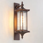 applique murale classique marron transparente étanche e27 extérieure veranda jardin entrée villa traditionnel fixations