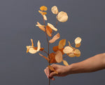 décoration intérieure branche artificielle feuilles ovales multicolore naturelle extérieur automne verte rose bleue orangée