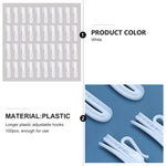 crochets ajustables blancs plats modernes rideaux fenêtres portes plastique sécurité facile