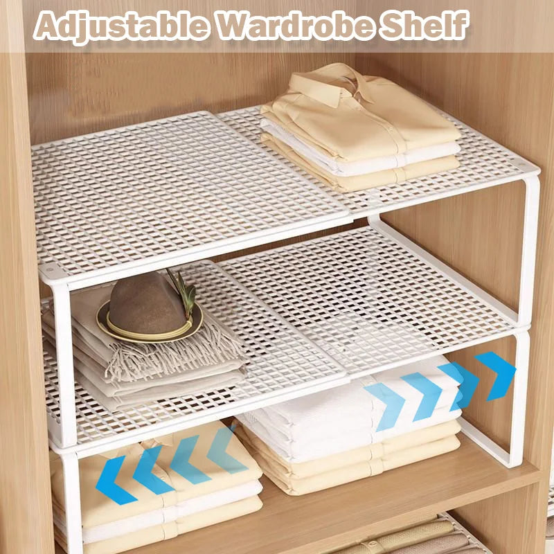 étagère pliable moderne blanc grille fine grande capacité armoire pieds pliants sortable organisateur rangement