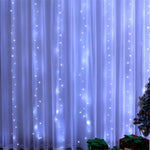 rideau lumineux led décoration intérieur guirlande noël mariage intérieur blanc chaud télécommande usb