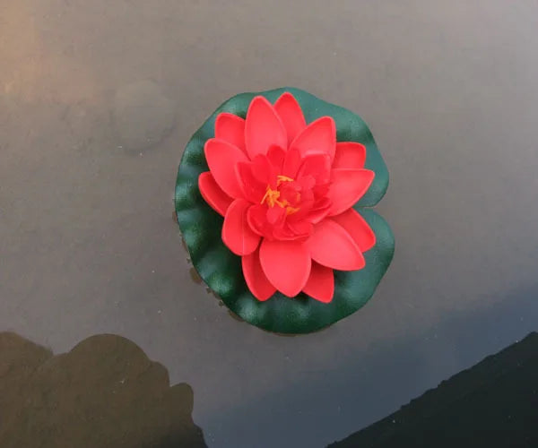 fleur artificielle lotus blanc vert décoration intérieure réaliste feuilles ovales pétales délicats opaques eyelets