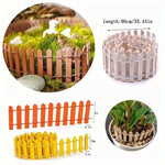 clôture miniature palissade verte violette marron blanche orange jaune bleu rose décoration jardin fleurs
