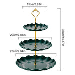 support desserts vert foncé moderne occasion mariage anniversaire noël vert foncé