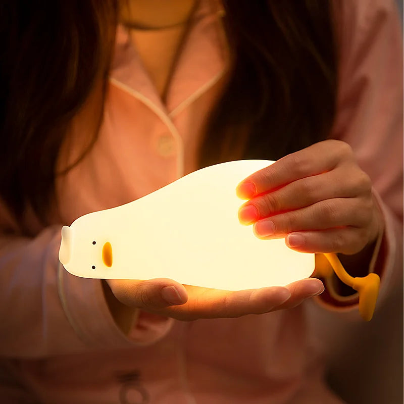 Lampe de chevet canard mignon pour chambre d'enfant éclairée