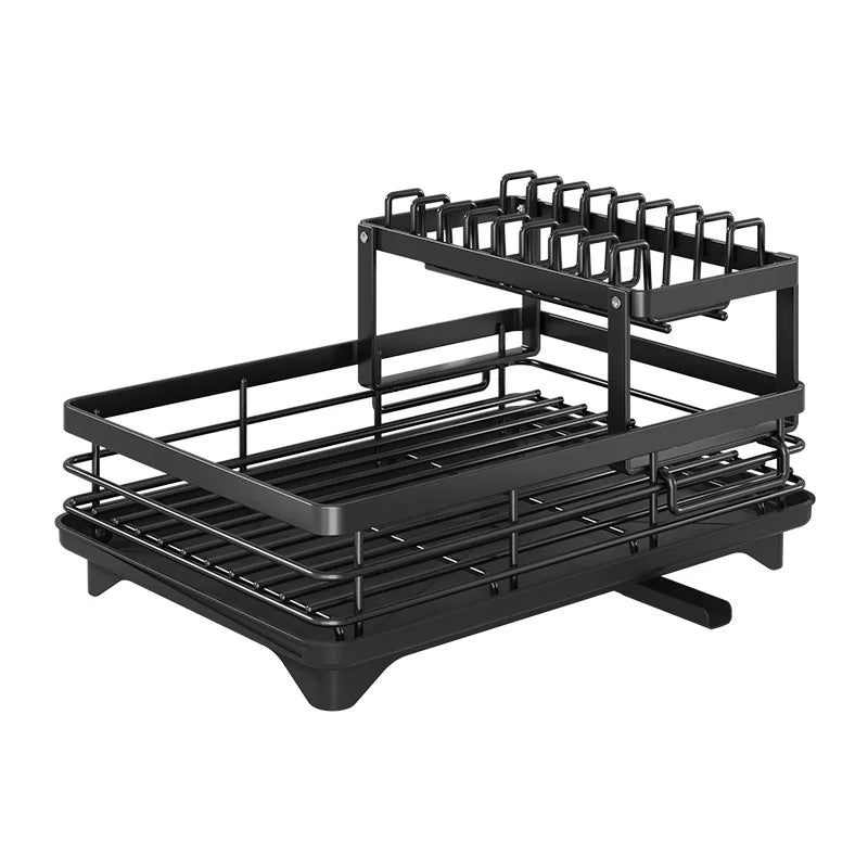 étagère vaisselle moderne métal noir clips assiettes verres coupelles cuillères couteaux planche découper