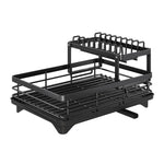 étagère vaisselle moderne métal noir clips assiettes verres coupelles cuillères couteaux planche découper