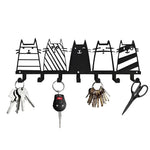 porte clefs mural noir silhouette chien pattes moderne decoration maison objet decoratif